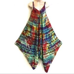 Sacred Threads hippie boho tie dye jumpsuit romper